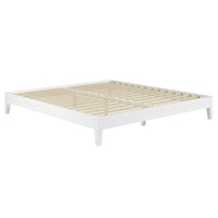 Nix Solid Wood King Platform Bed, White