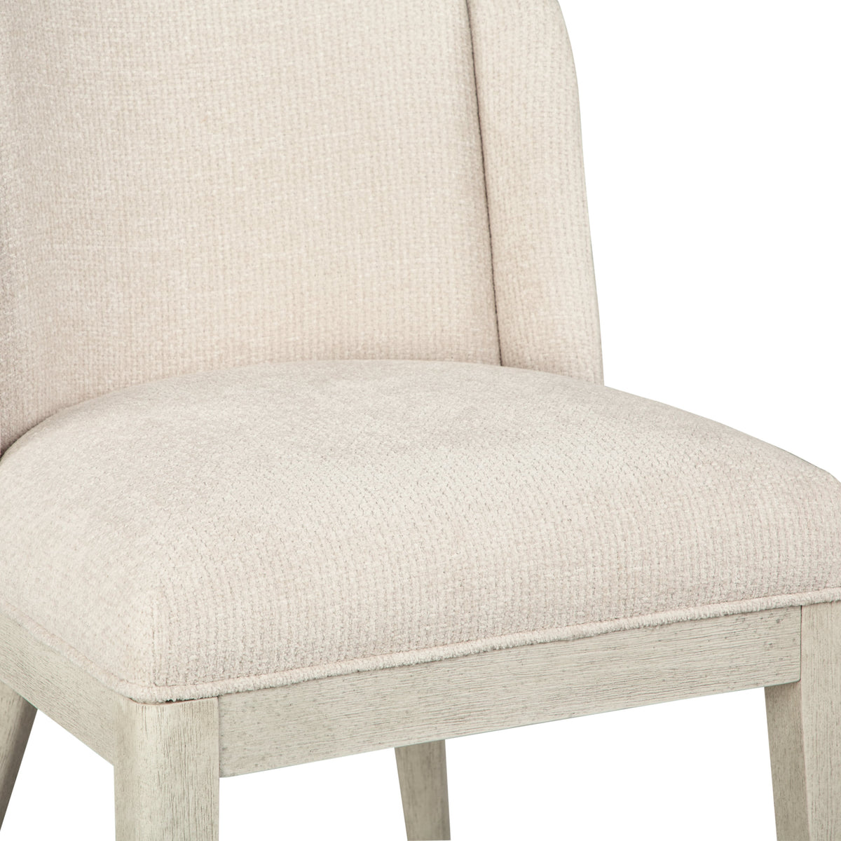 Magnussen Home Lorelei Misty Cloud Extendable 54" Round Dining Table With 2 Side Chairs And 2 Host Chairs