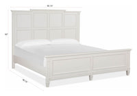 Magnussen Home Willowbrook Egg Shell White California King Panel Bed With 2 Nightstands