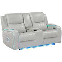 Luna Ice Power Console Loveseat 71" x 39.5" x 42"H