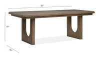 Magnussen Home Westbourne Dark Umber Extendable Trestle Dining Table With 6 Side Chairs