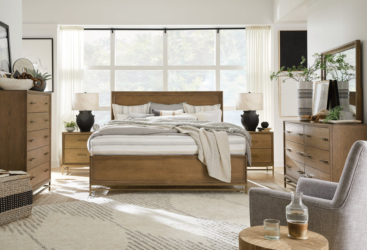 Magnussen Home Lindon Belgian Wheat And Coffee Bean King Panel Bed