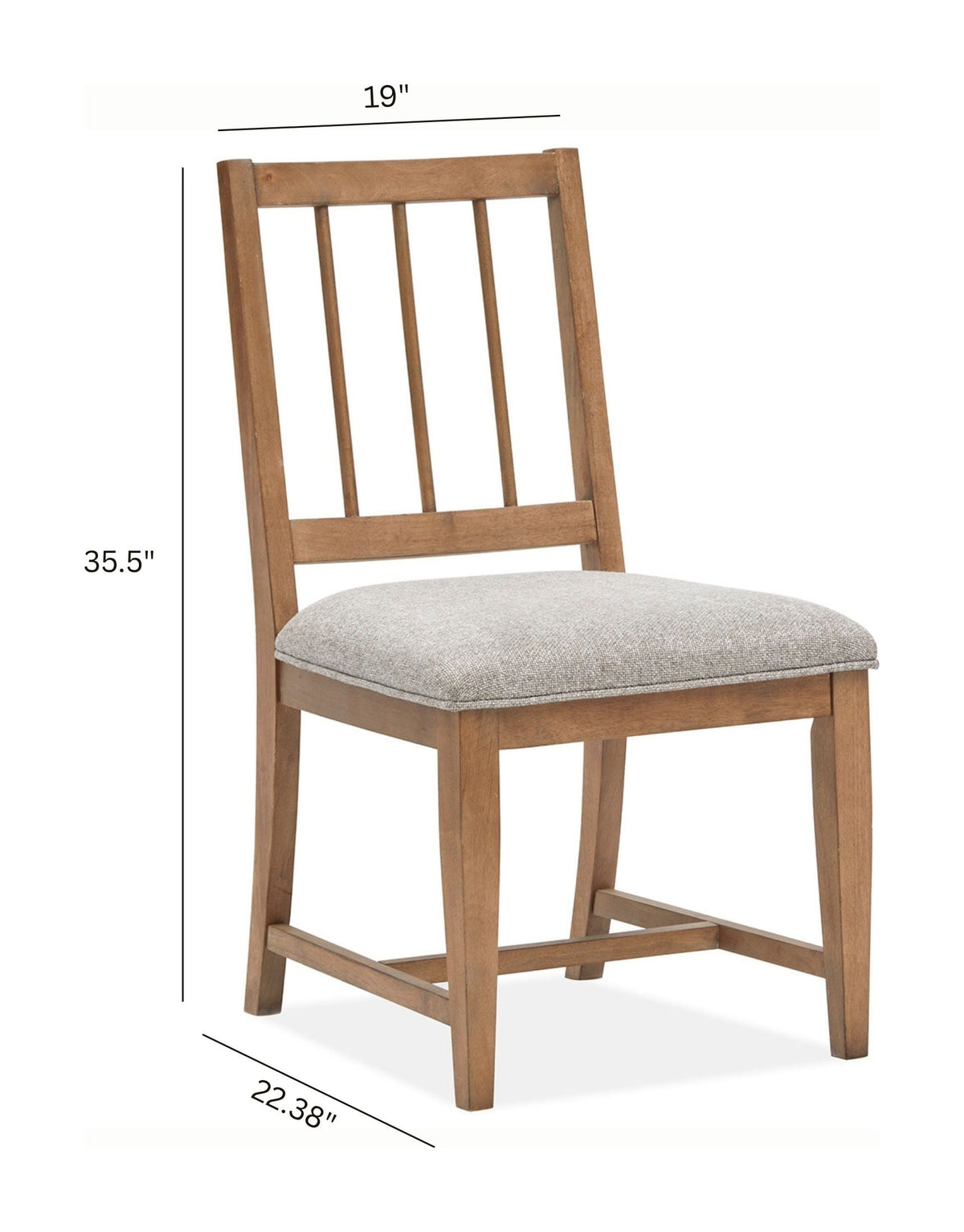 Magnussen Home Lindon Belgian Wheat Extendable Rectangular Dining Table With 2 Grey Side Chairs And 2 Arm Chairs
