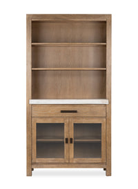 Magnussen Home Plum Creek Sierra Brown Rectangular Dining Table With 4 Side Chairs Bench Server And Display Cabinet
