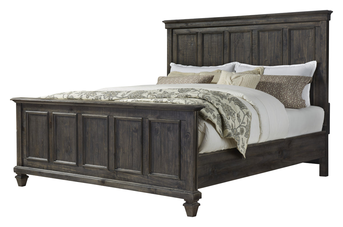 Magnussen Home Calistoga Weathered Charcoal Queen Panel Bed