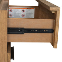 Magnussen Home Davenport Rustic Caramel King Panel Storage Bed With Nightstand