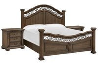 Magnussen Home Durango Willadeene Brown California King Panel Bed With 2 Nightstands