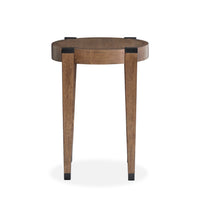 Magnussen Home Kaysen Wallaby And Matte Black Round End Table