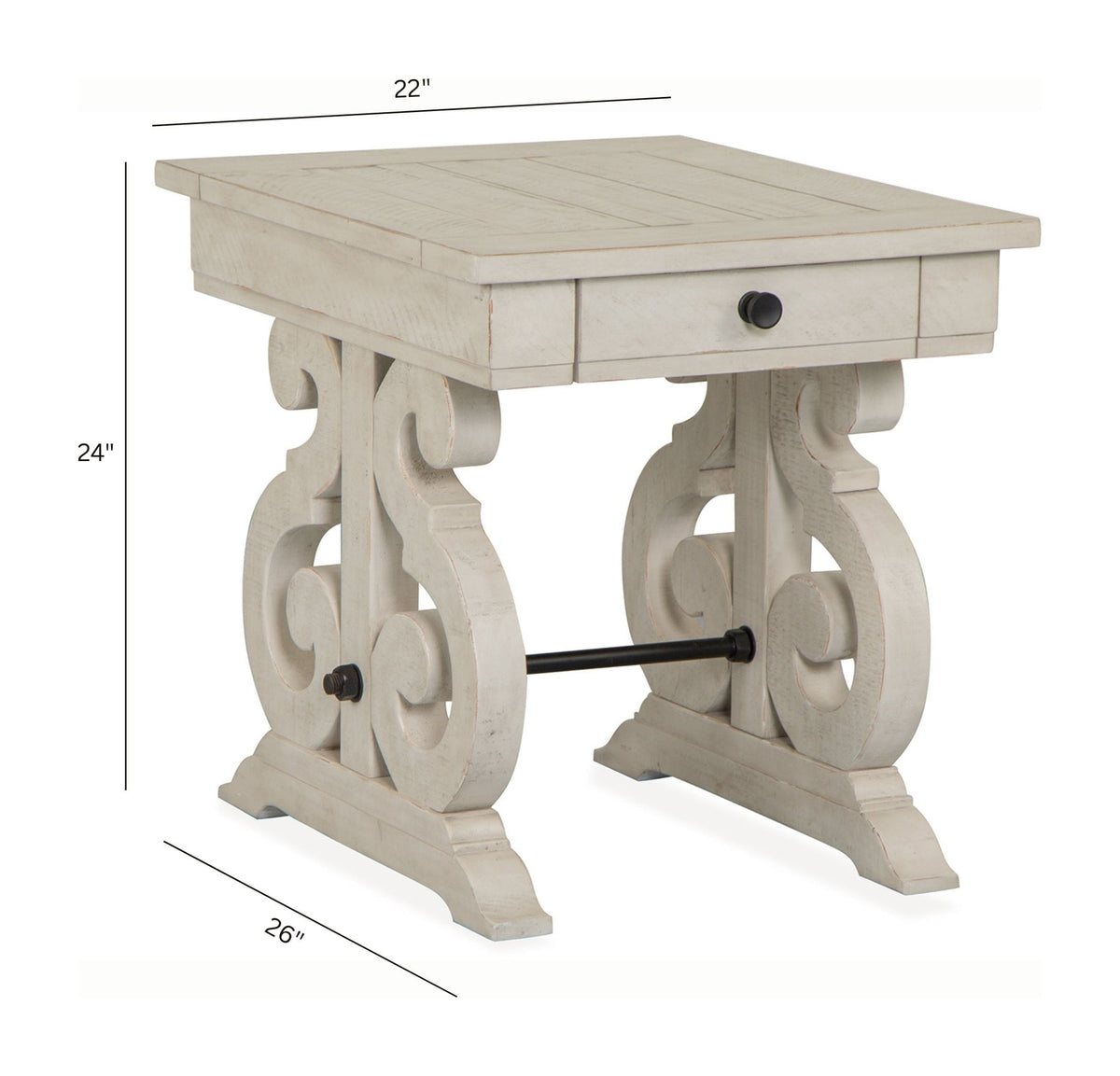 Magnussen Home Bronwyn Alabaster Rectangular Cocktail Table With End Table