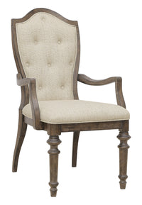 Pulaski Saddle Creek Timber Brown Upholstered Arm Chair Two Pack