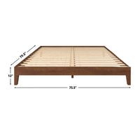 Nix Solid Wood King Platform Bed, Natural