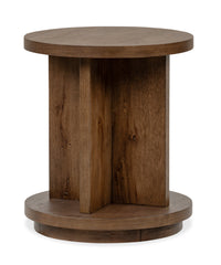 Magnussen Home Oswald Brown Round Cocktail Table With 2 End Tables