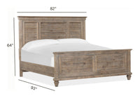 Magnussen Home Lancaster Dovetail Grey California King Shutter Panel Bed