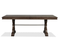 Magnussen Home Jubilee Brown Extendable Trestle Dining Table With 6 Arm Chairs