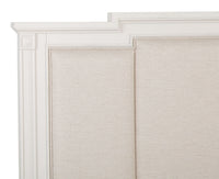 Magnussen Home Willowbrook Egg Shell White California King Panel Upholstered Bed With Nightstand