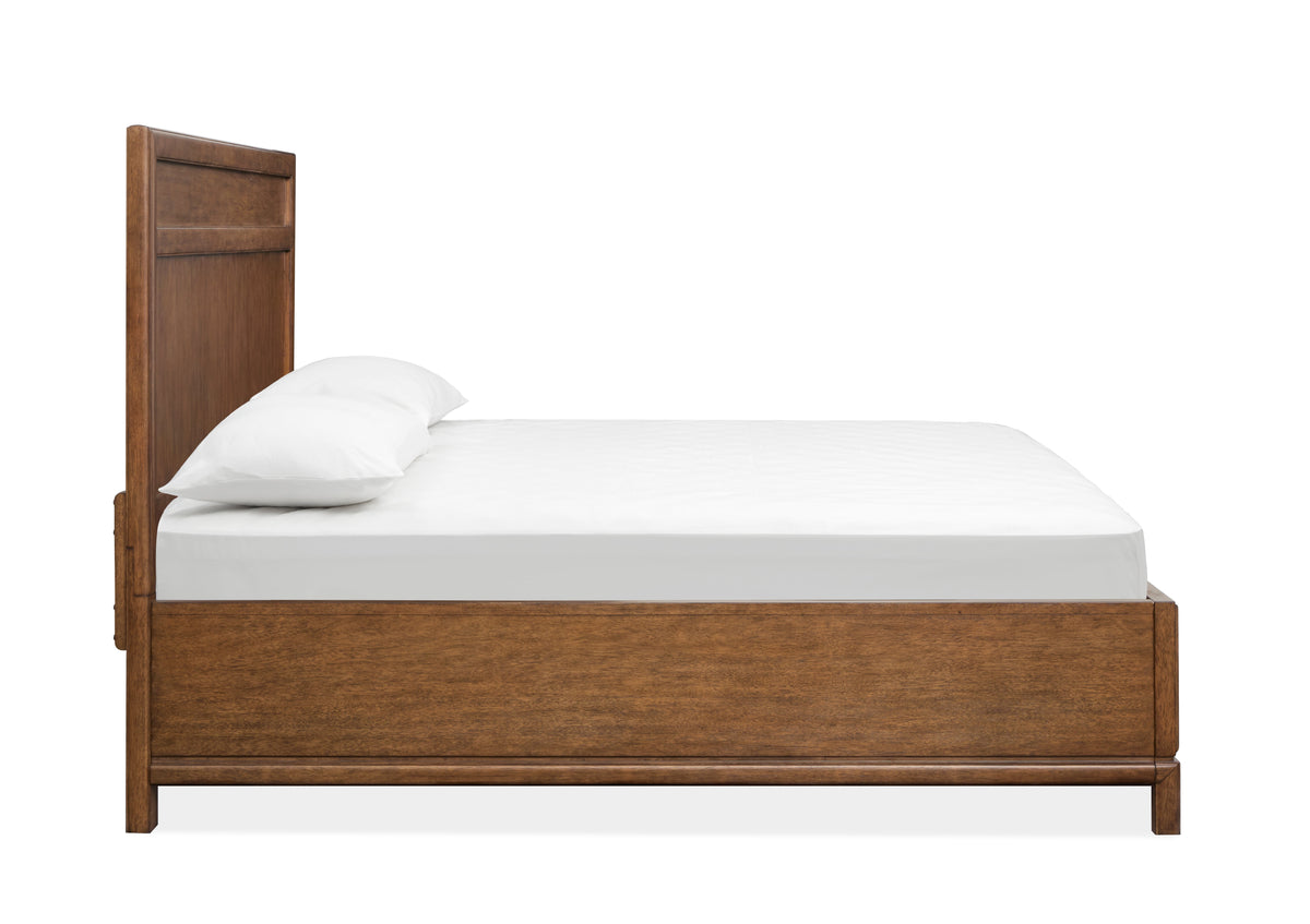 Magnussen Home Ridgefield Russet Queen Panel Storage Bed With Nightstand