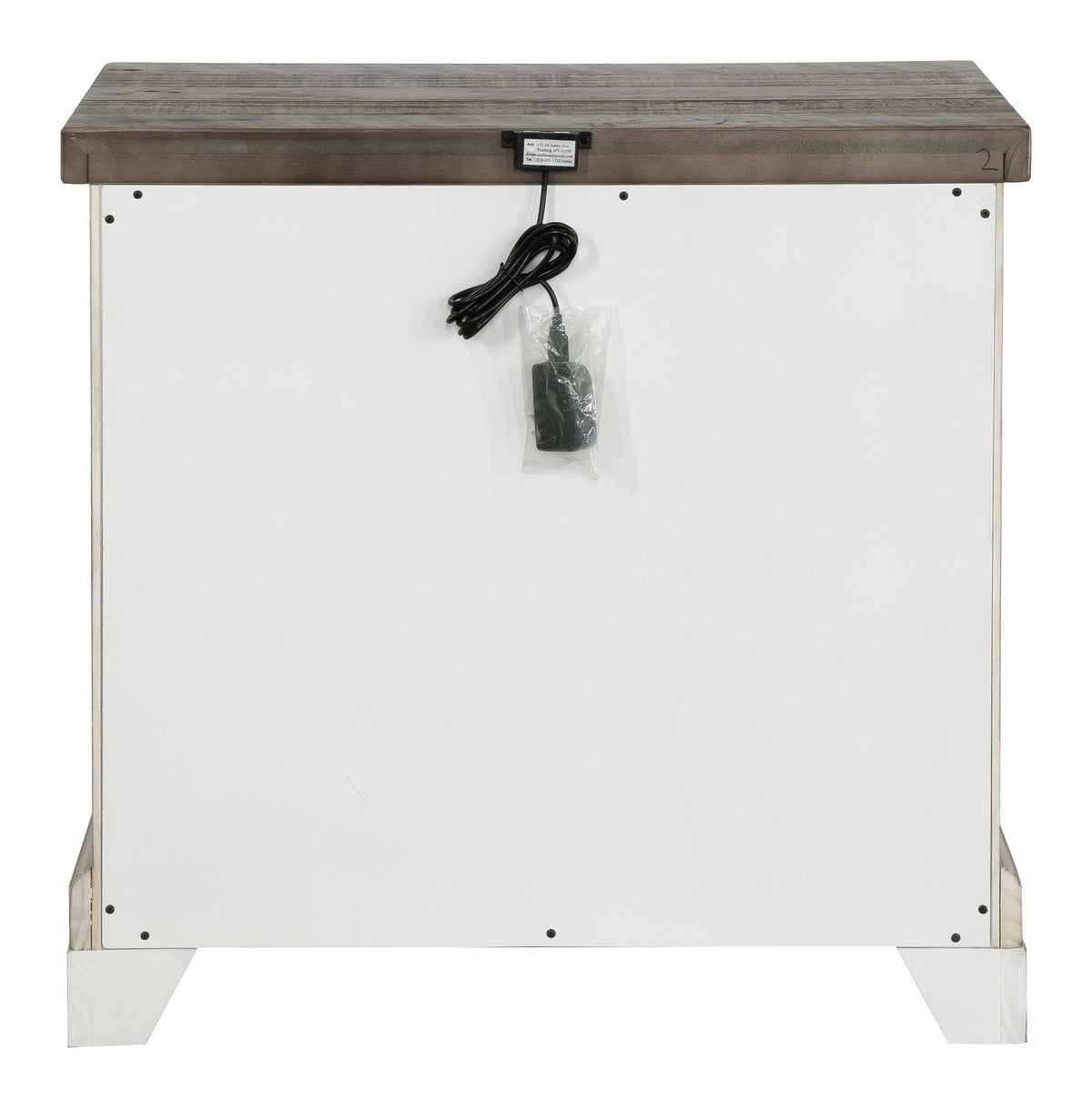 Samuel Lawrence Valley Ridge Distressed White 2 Drawer Nightstand