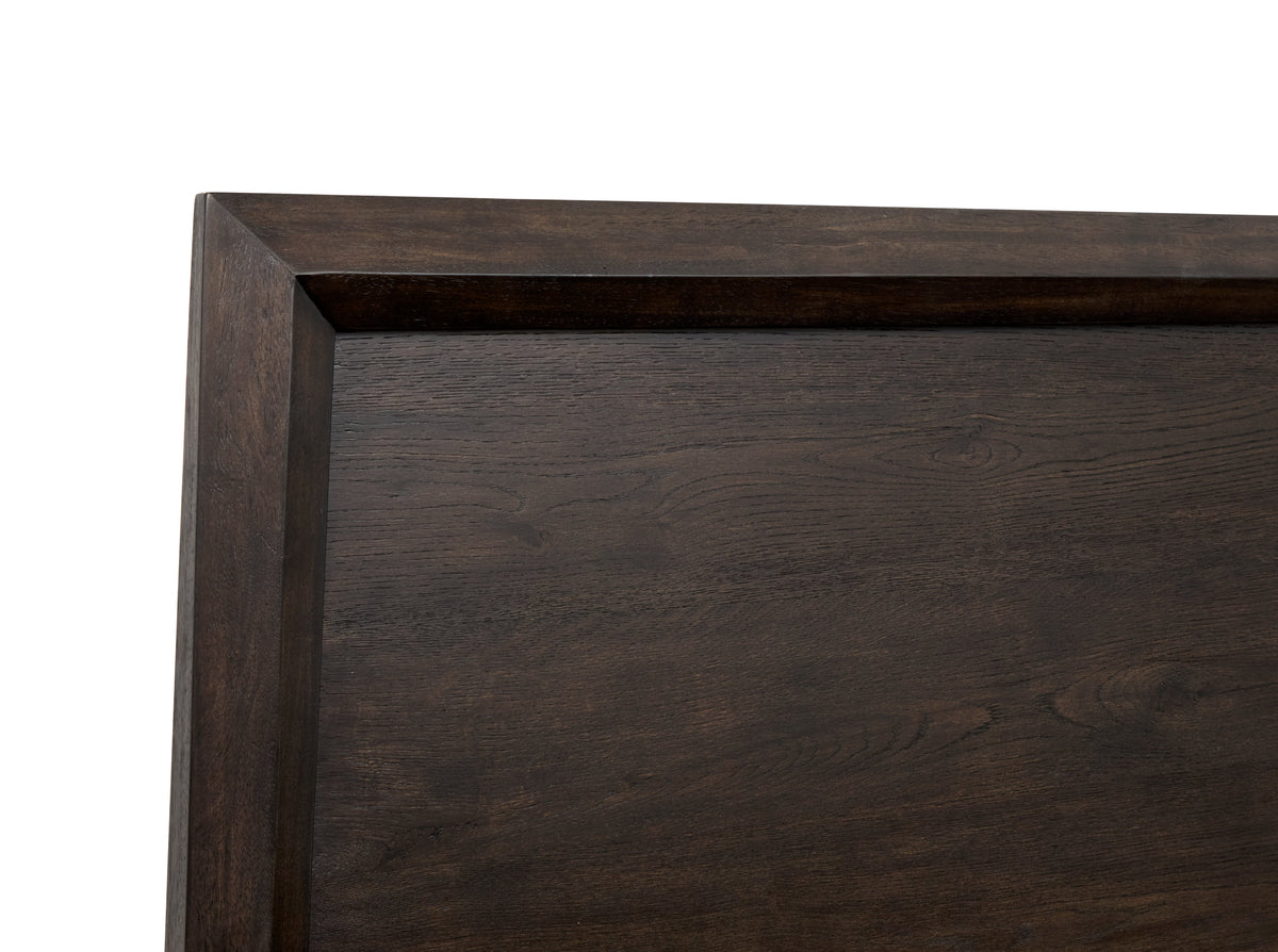 Magnussen Home Tauren Coffee Bean Queen Panel Storage Bed With Open Nightstand