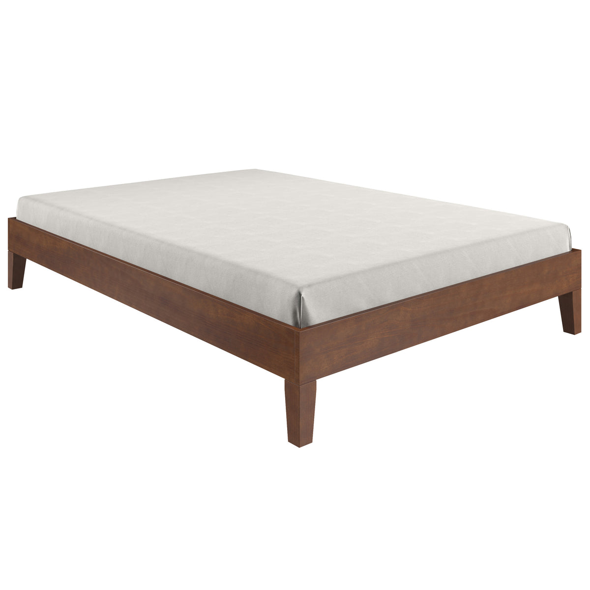 Nix Solid Wood Full Platform bed, Natural