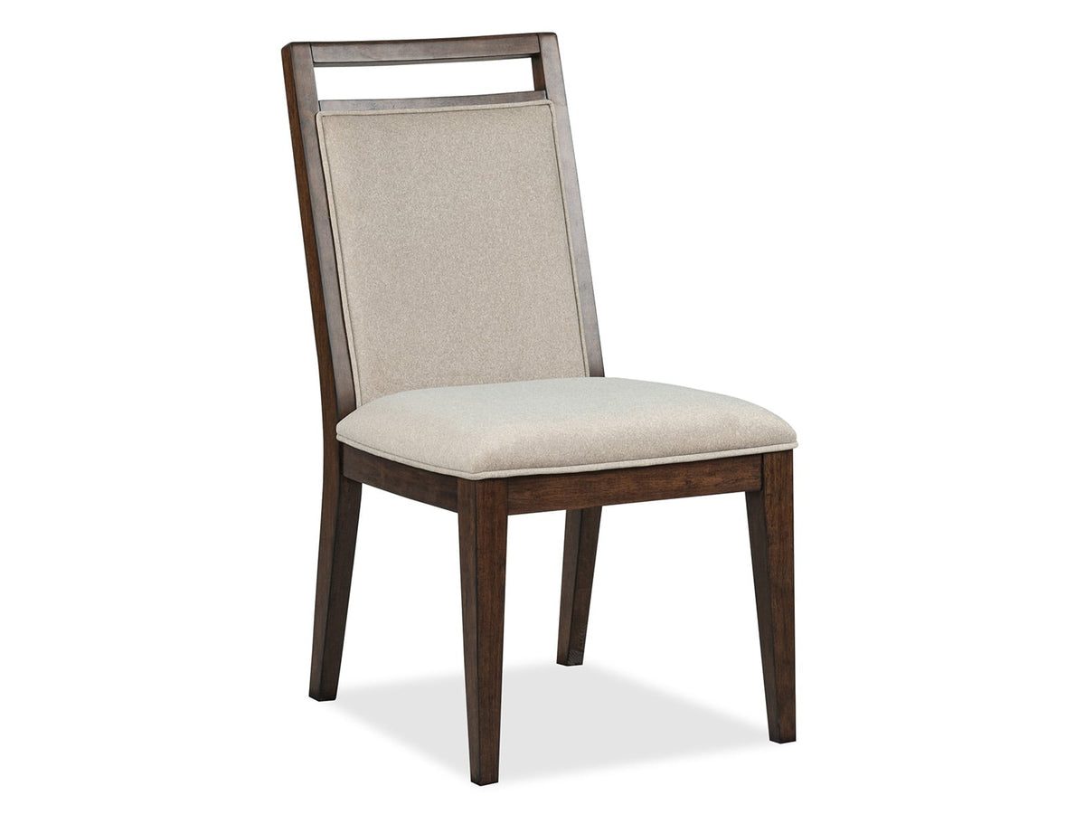 Magnussen Home Reena Rich Brown Extendable Trestle Dining Table With 2 Side Chairs 2 Host Chairs Bench Sideboard And Display Cabinet