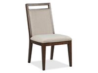Magnussen Home Reena Rich Brown Extendable Trestle Dining Table With 2 Side Chairs 2 Host Chairs Bench Sideboard And Display Cabinet