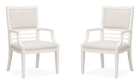 Salt Life Home Echo Isles Sea Pearl And Driftwood Extendable Rectangular Dining Table With 6 Arm Chairs