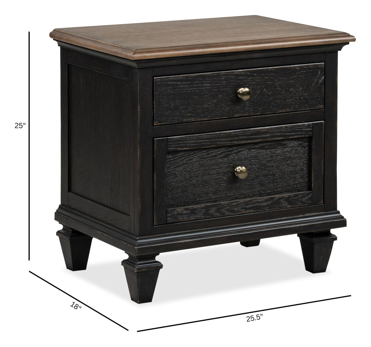 Magnussen Home Surrey Brown King Panel Bed With Nightstand