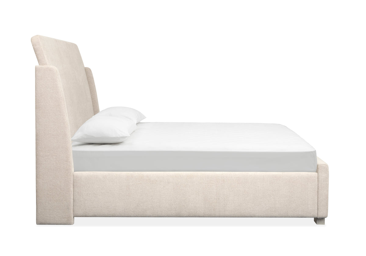 Magnussen Home Lorelei Misty Cloud King Upholstered Sleigh Bed With Nightstand