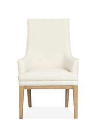 Magnussen Home Coventry Honey Maple Upholstered Host Chair Two Pack