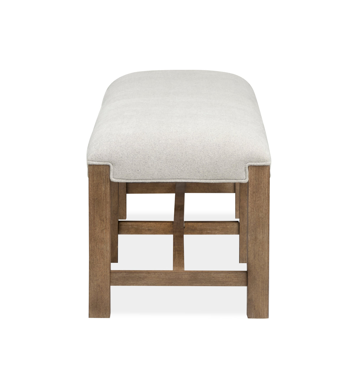 Magnussen Home Plum Creek Sierra Brown Rectangular Dining Table With 2 Upholstered Side Chairs And Bench