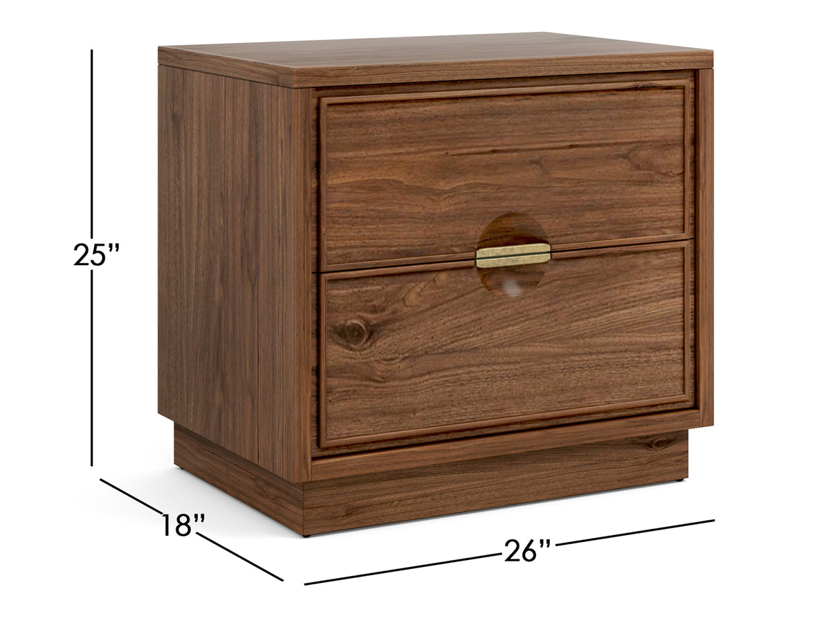 Magnussen Home Selena Brown Drawer Nightstand