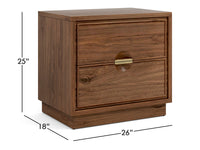 Magnussen Home Selena Brown Drawer Nightstand
