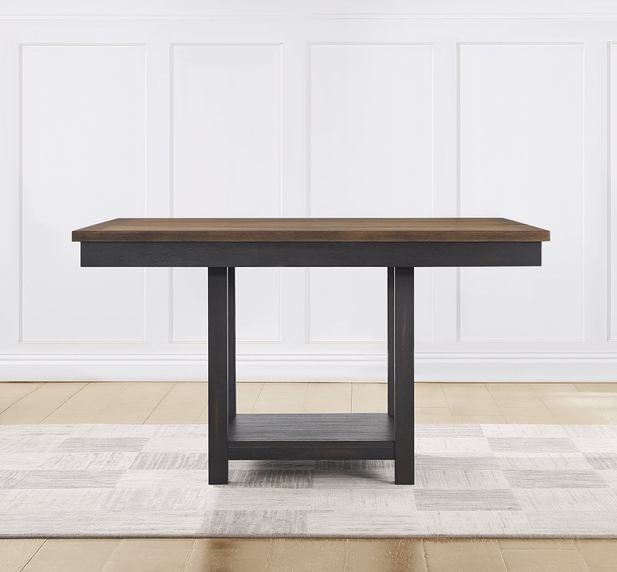 Harington Brown Dining Table with 4 Chairs and Bench