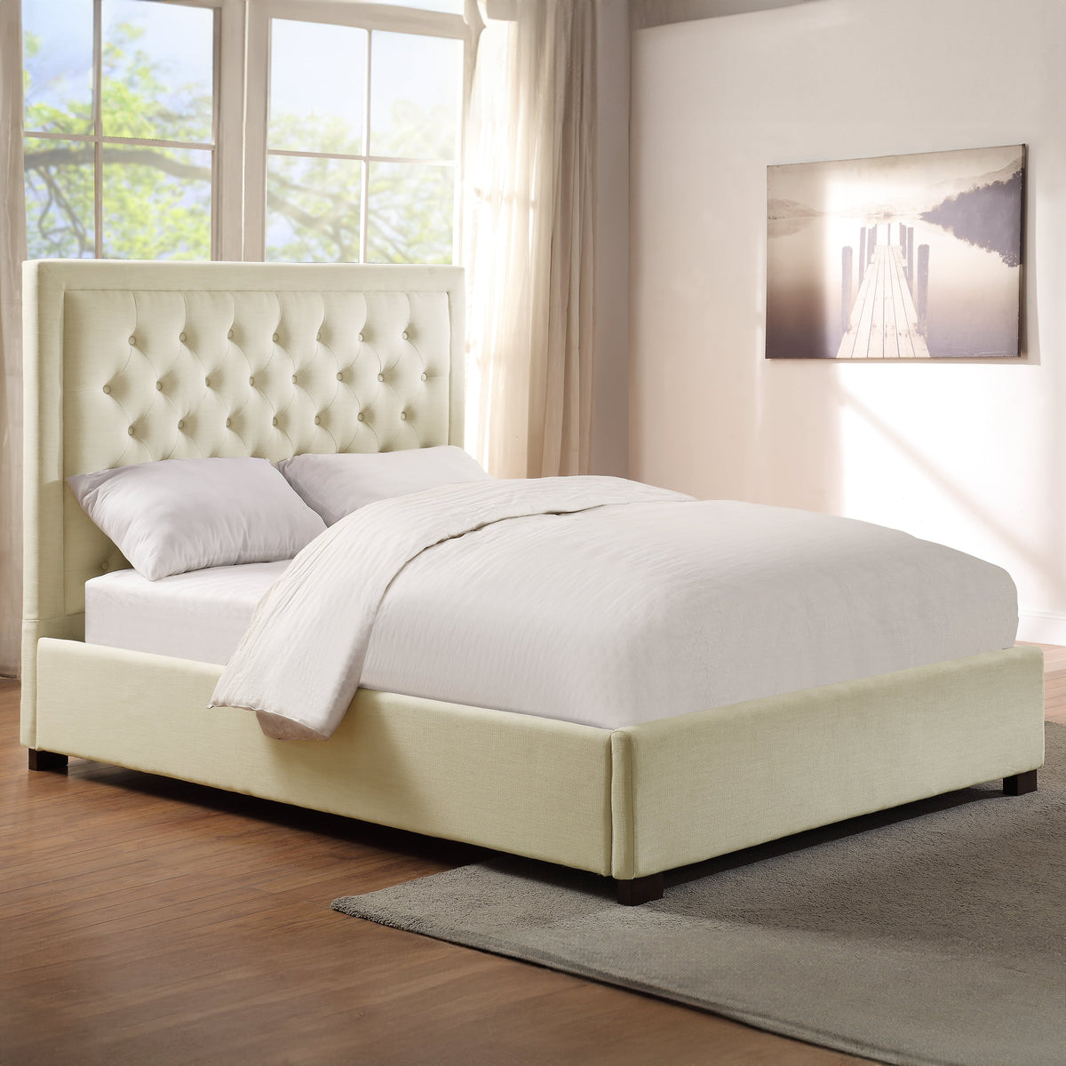Isadora Queen Bed  WhiteALL E-COMMERCE