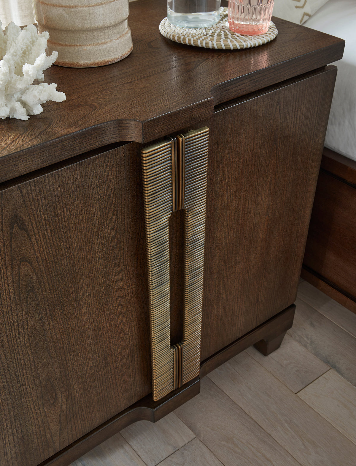 Salt Life Home Sugar Mill Spiced Rum Queen Panel Bed With Bachelor Chest