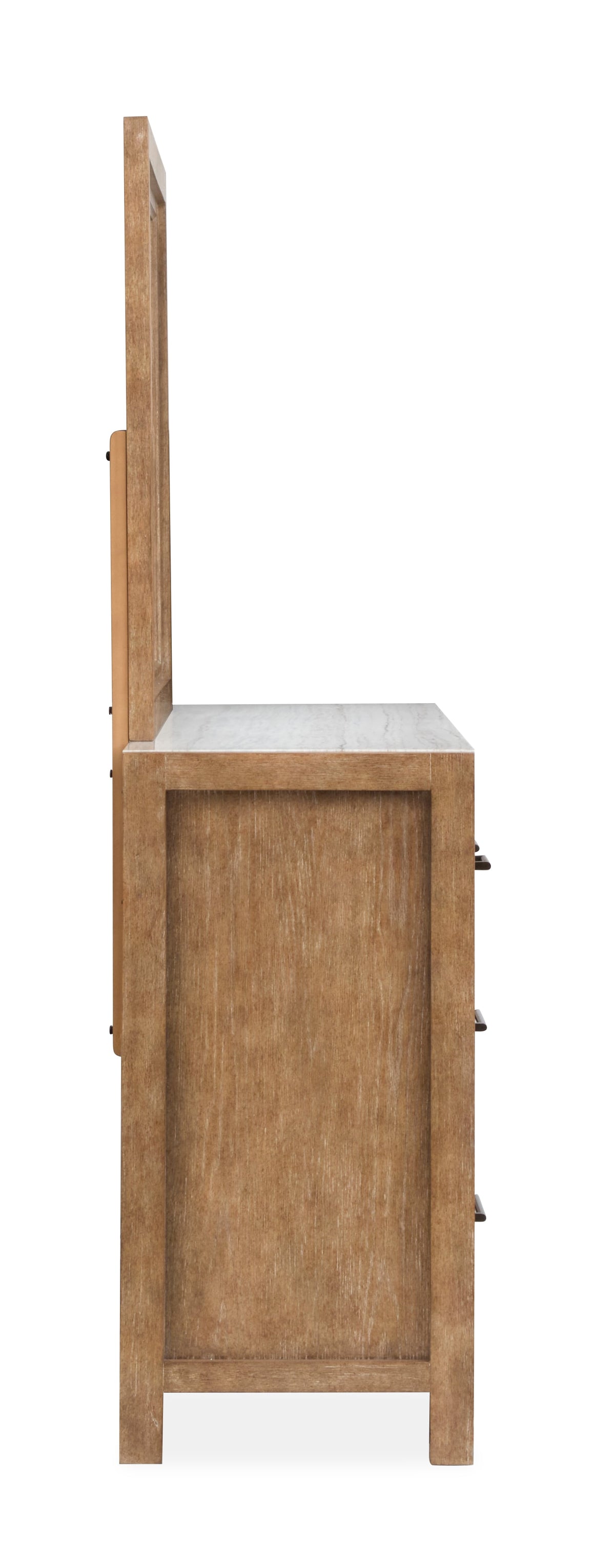 Magnussen Home Plum Creek Sierra Brown Queen Panel Bed 2 Nightstands And Drawer Dresser With Landscape Mirror
