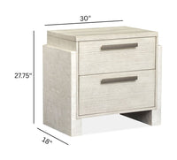 Magnussen Home Lorelei Misty Cloud California King Panel Bed With Nightstand