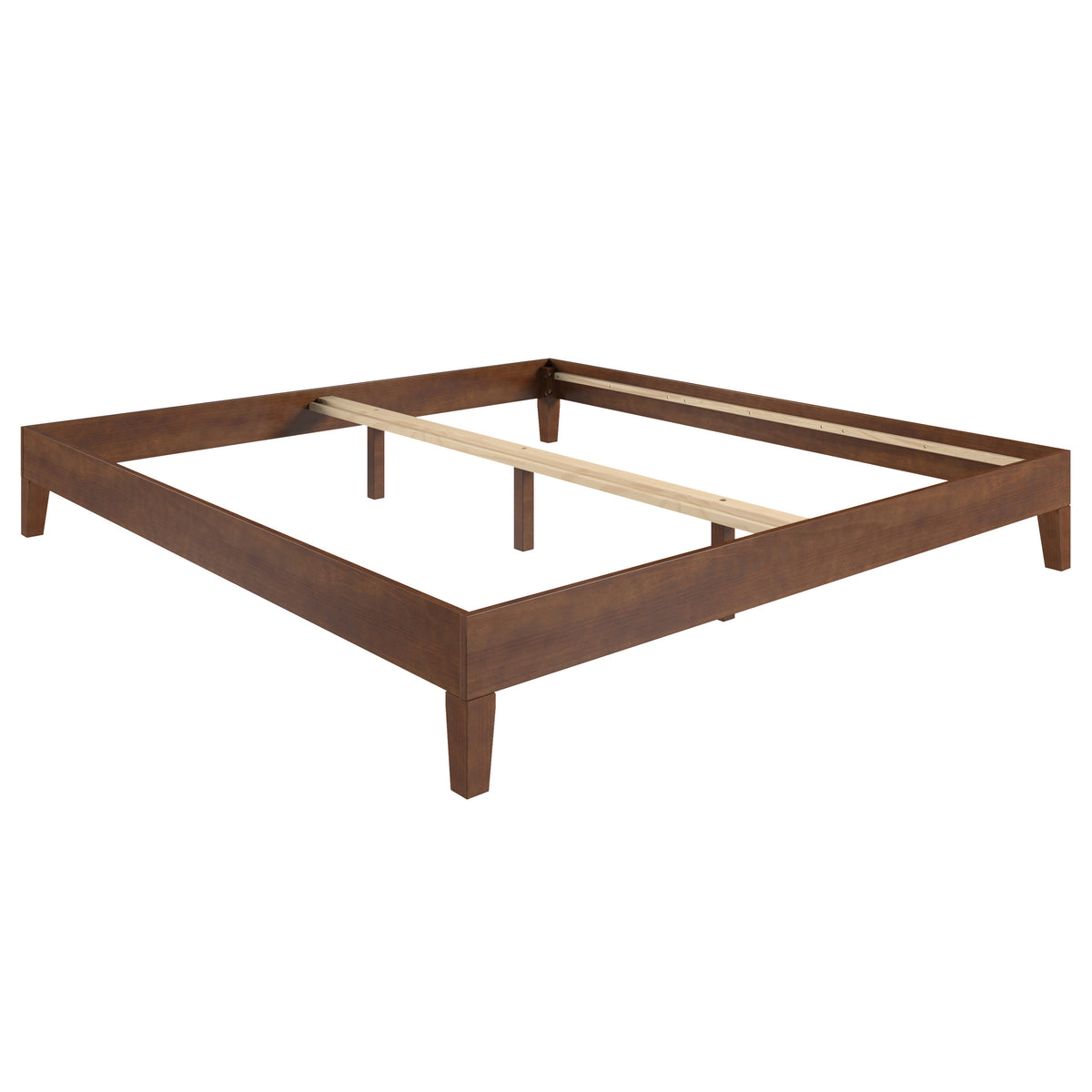 Nix Solid Wood King Platform Bed, Natural