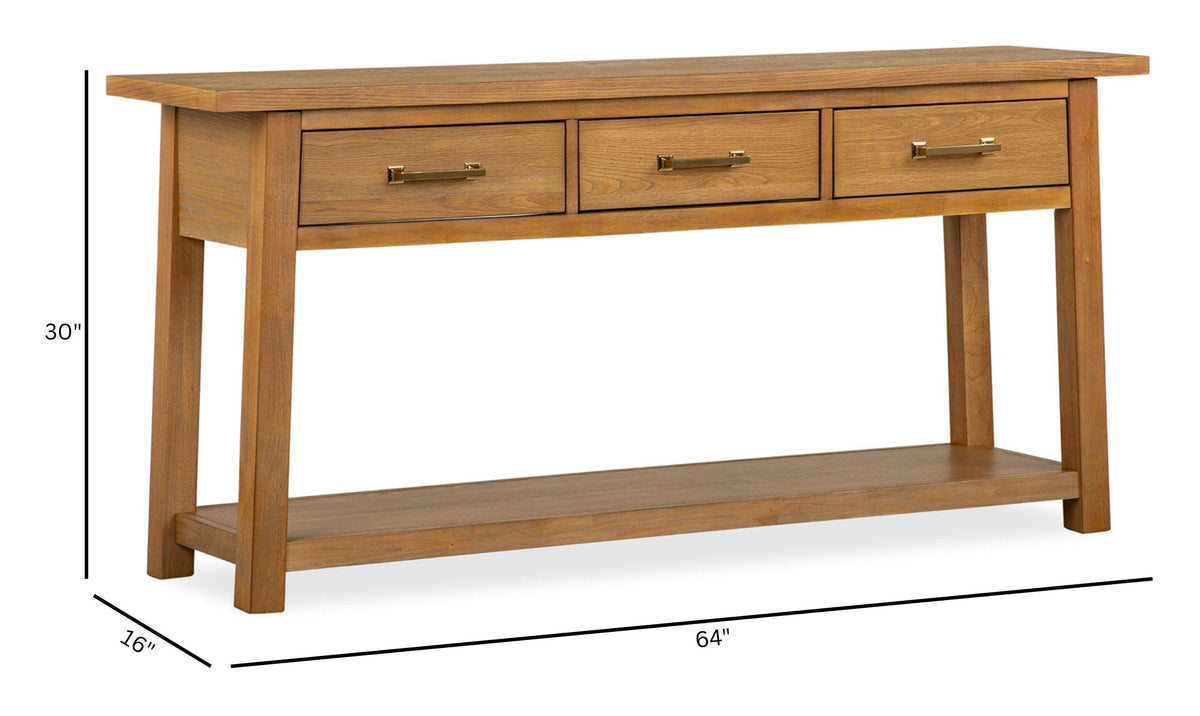 Magnussen Home Lindon Belgian Wheat Rectangular Cocktail Table With 2 Pedestal Accent End Table And Sofa Table