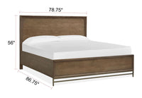 Magnussen Home Lindon Belgian Wheat And Coffee Bean King Panel Bed