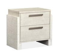 Magnussen Home Lorelei Misty Cloud California King Panel Bed With Nightstand