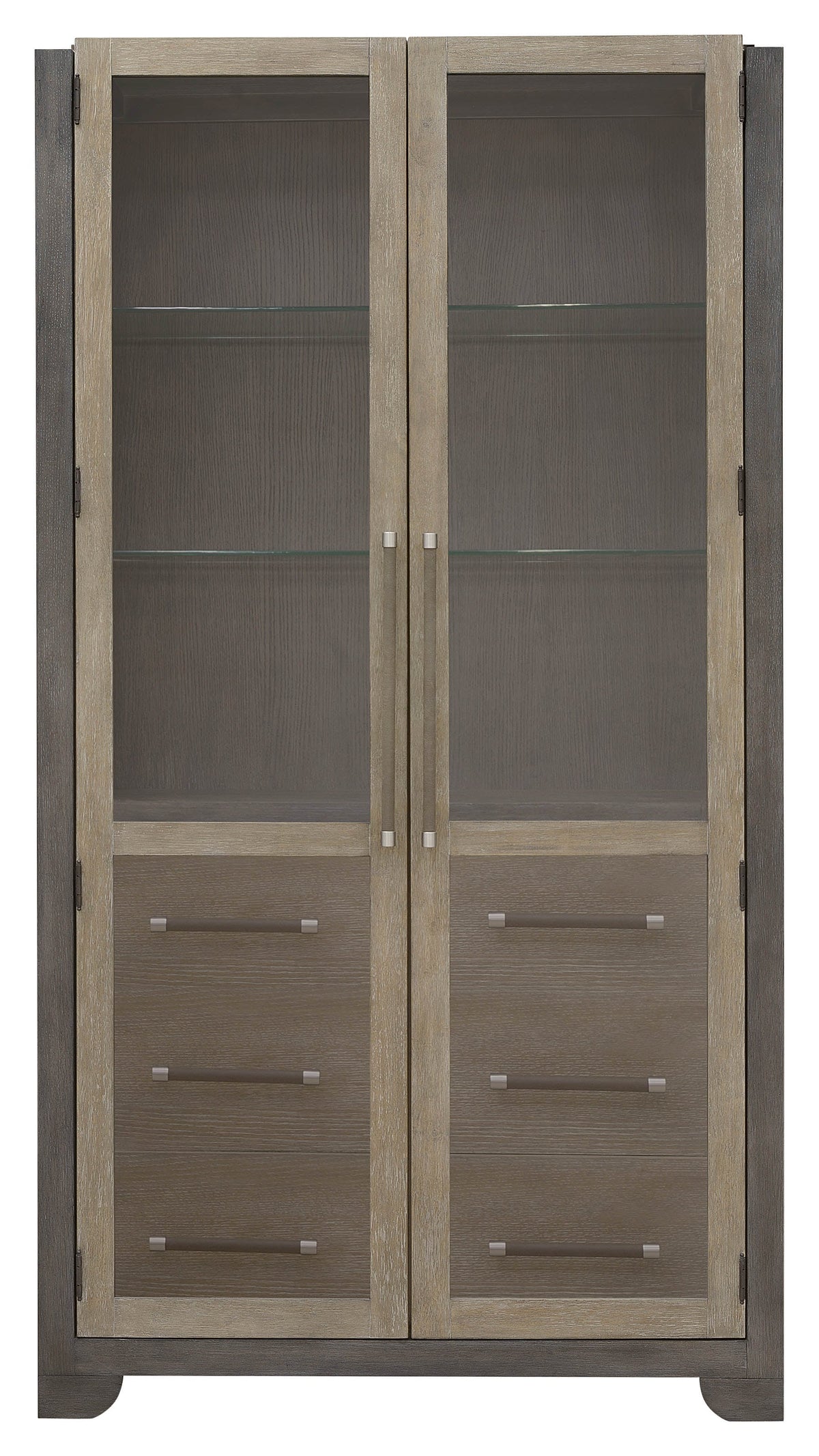 Pulaski Anderson Park Moose Trail And Frontier Brown China Cabinet
