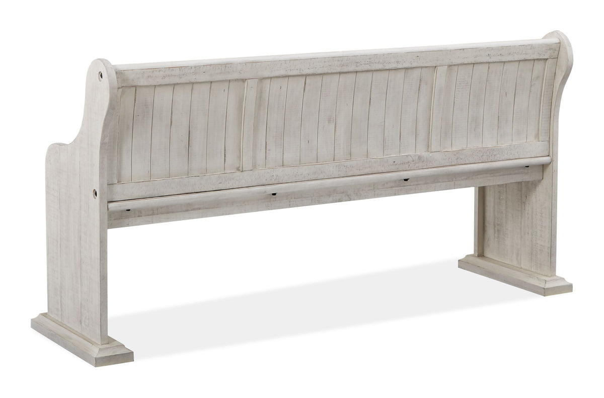 Magnussen Home Bronwyn Alabaster Extendable Rectangular Dining Table With 2 Upholstered Side Chairs And Bench