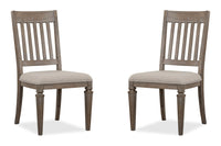 Magnussen Home Lancaster Dovetail Grey Extendable Rectangular Dining Table With 4 Side Chairs And 2 Arm Chairs