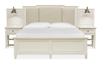 Magnussen Home Willowbrook Egg Shell White California King Upholstered Wall Panel Bed