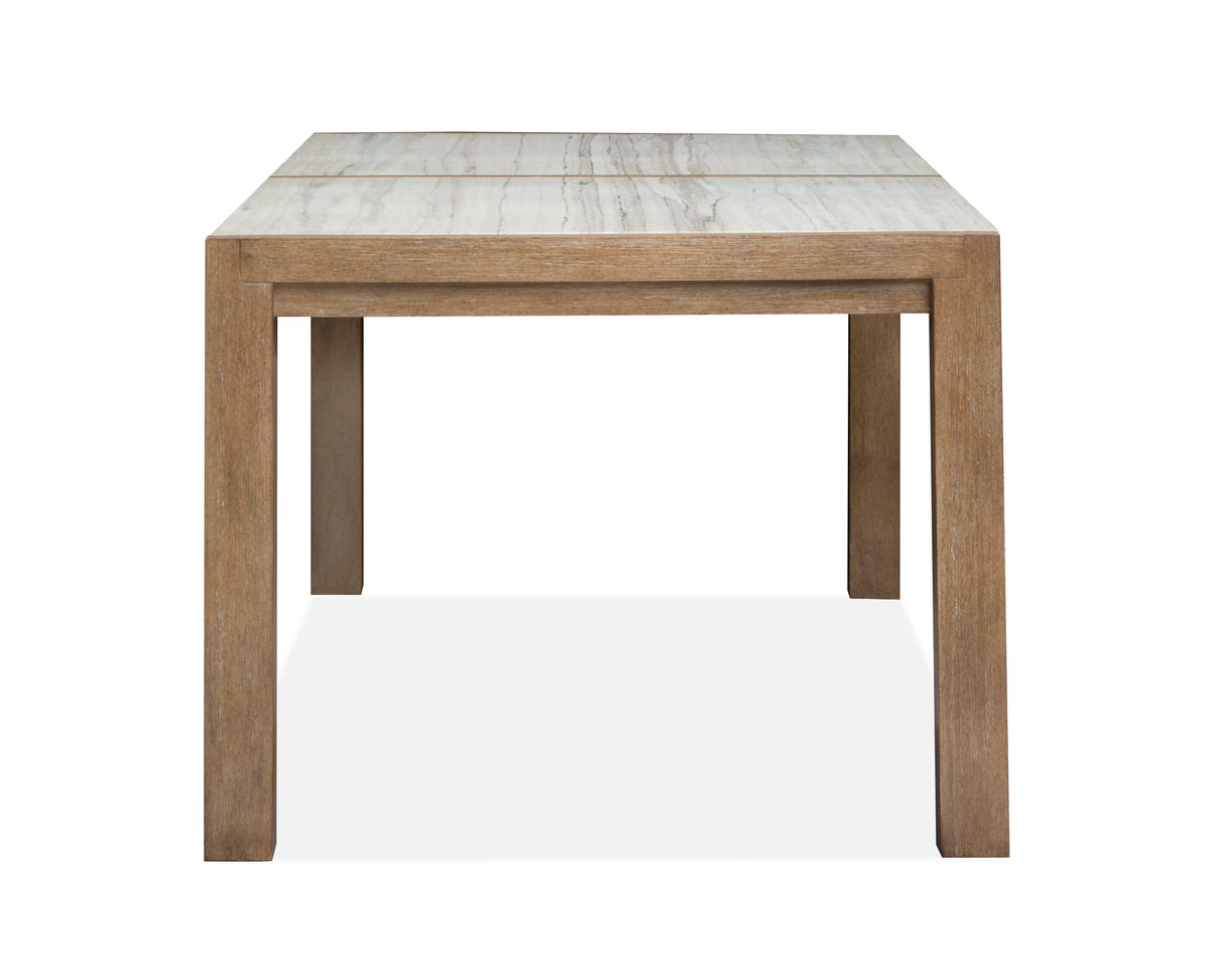Magnussen Home Plum Creek Sierra Brown Rectangular Dining Table With 6 Upholstered Side Chairs