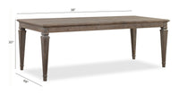 Magnussen Home Lancaster Dovetail Grey Extendable Rectangular Dining Table With 2 Upholstered Benches And Server