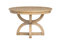 Magnussen Home Coventry Honey Maple Extendable 48" Round Dining Table With 4 Upholstered Side Chairs