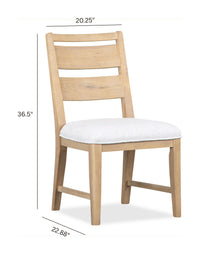 Magnussen Home Somerset Butternut Extendable Trestle Dining Table With 6 Side Chairs