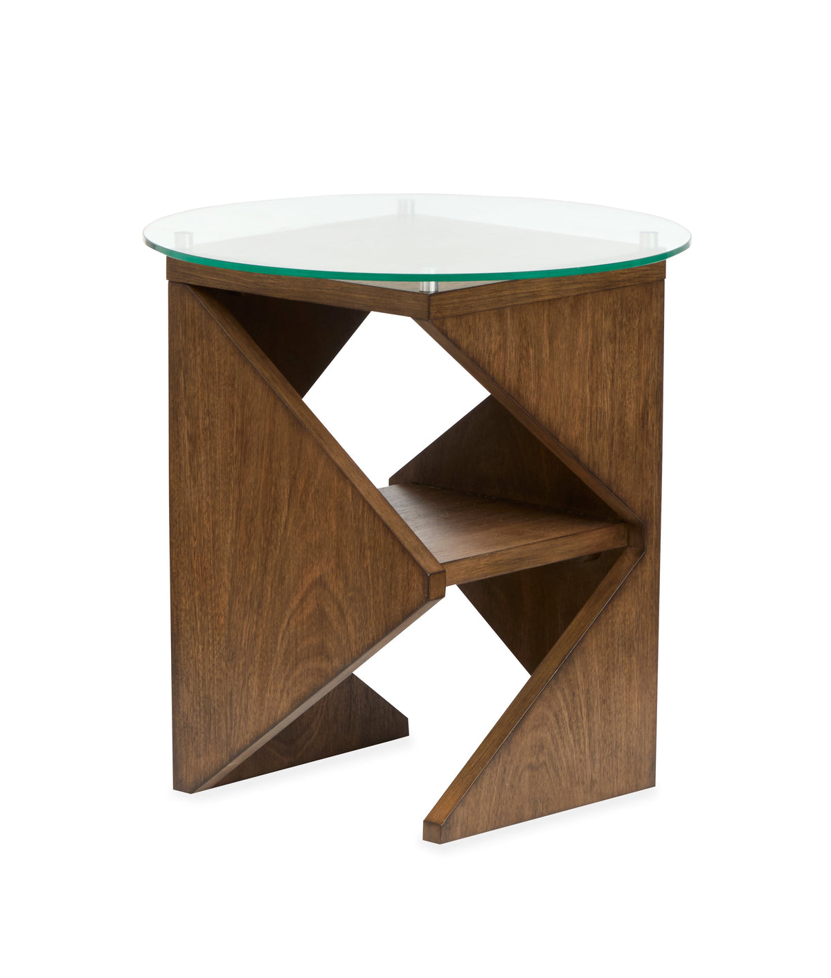 Magnussen Home Vector Russet Round Accent Table